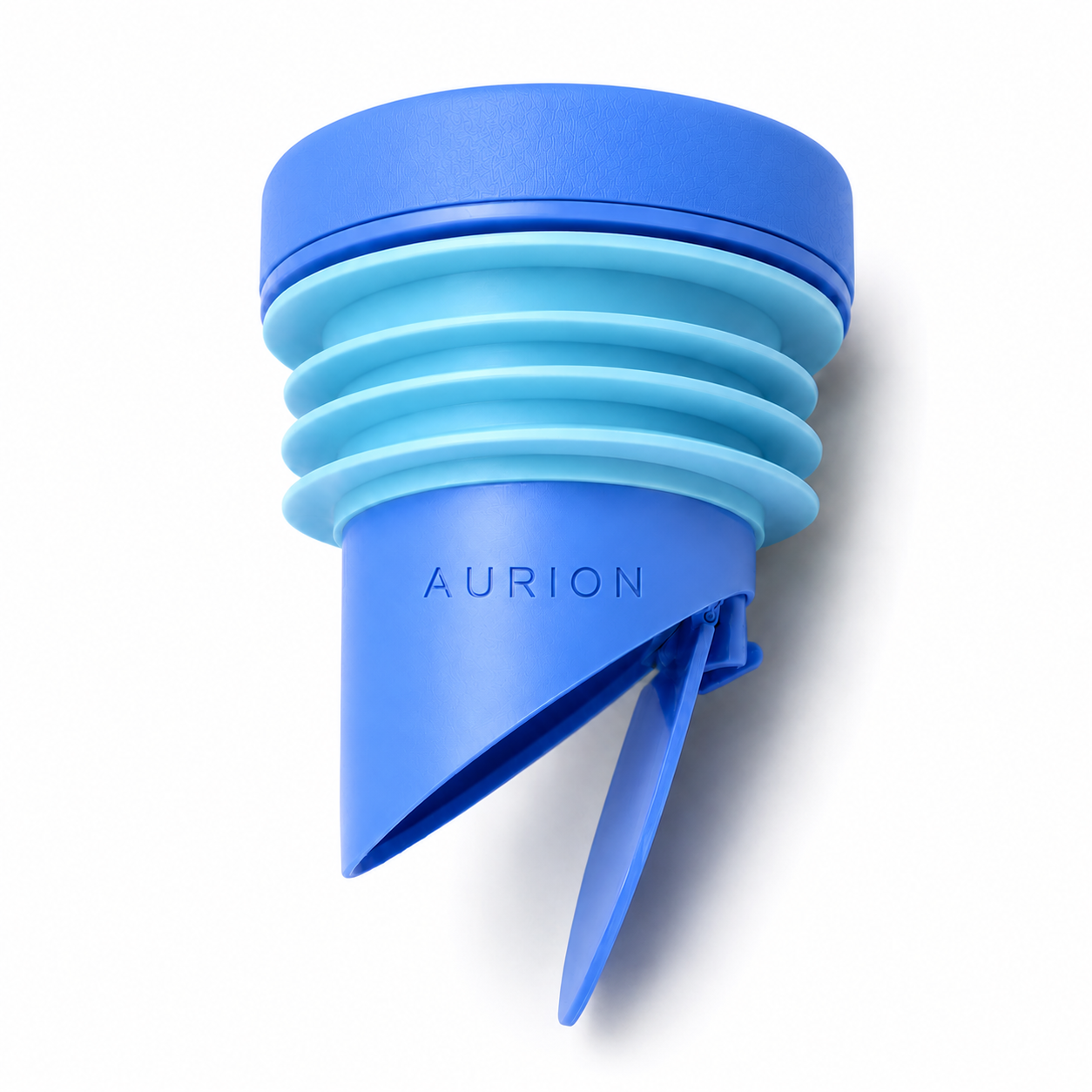 Válvula de retenção Aurion azul com identificação da marca